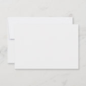 Invitation Angel Feather Marine Bleu Blanc Mariage RSVP (Dos)