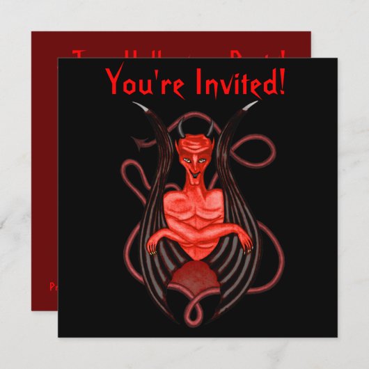 Invitation Angel foncé (Devant / Derrière)