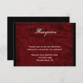 Invitation Angel gothique à la réception de mariage en velour (Devant / Derrière)