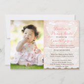 Invitation Angel Wings Latina Baptême & 1ère fête d'anniversa (Devant)