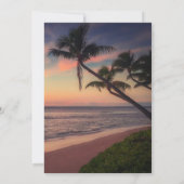 Invitation Angel Wings Palm coucher de soleil Photo Célébrati (Dos)