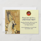 Invitation ANGÉNIE ANGÉLE MONOGRAMME, Rubis rouge glace blanc (Dos)