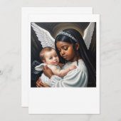 Invitation anges bébés (Devant / Derrière)