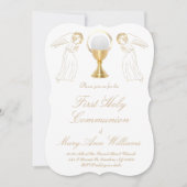 Invitation Anges de la première sainte communion (Devant)
