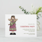 Invitation Anges de Noël ・ Ange et Arbre de Noël (Debout devant)