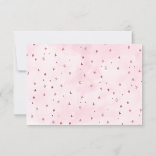 Invitation Anges d'or rose Première communion (Dos)