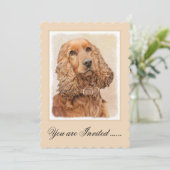 Invitation Anglais Cocker Peinture Espagnole - Art Chien orig (Debout devant)
