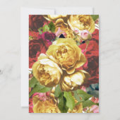 Invitation Anglais Jardin Bohème Vintage Rose (Dos)