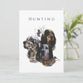 Invitation Anglais Setter, chasse à la bécasse (Debout devant)