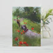 Invitation Anglais Setter, Chasse de faisan (Debout devant)
