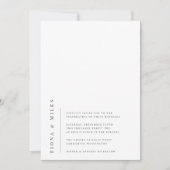 Invitation Angle droit | Mariage minimaliste moderne (Devant)
