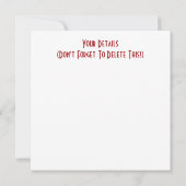 INVITATION ANGLETERRE VICTORIENNE (Dos)