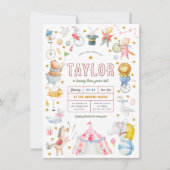 Invitation Animal Circus | Carnaval d'aquarelle (Devant)