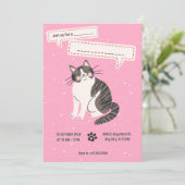 Invitation animal de compagnie chaton mignon (Debout devant)