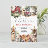 Invitation Animal de ferme (Debout devant)