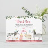 Invitation Animal de ferme Barnyard Verdure Anniversaire Merc (Debout devant)