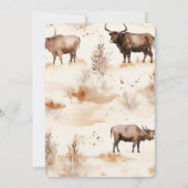 Invitation Animal de ferme de l'Ouest Highland Cow Anniversai (Dos)