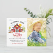 Invitation Animal de ferme photo 1er anniversaire (Debout devant)