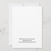 Invitation Animal de ferme rose et noir, Fête d'anniversaire (Dos)