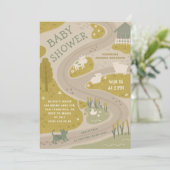 Invitation Animal de ferme Rustique Pays Baby shower rural (Debout devant)