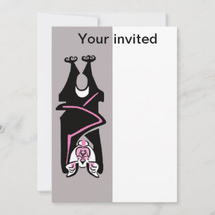Invitation Animal de fête - Chauve-souris folle - Halloween -