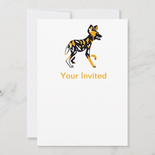 Invitation Animal de fête ! Chien sauvage africain - Parti (Devant)