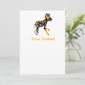 Invitation Animal de fête ! Chien sauvage africain - Parti (Debout devant)