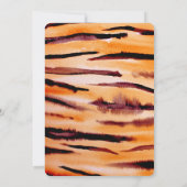 Invitation Animal de tigre noir orange (Dos)