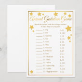Invitation Animal Gestation Gold Star Baby shower Jeu (Devant / Derrière)