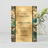 Invitation Animal Jungle Imprimer Gold Parties scintillant Ma (Debout devant)