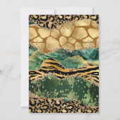 Invitation Animal Jungle Imprimer Gold Parties scintillant Ma (Dos)