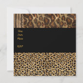 Invitation Animal Leopard 30e fête d'anniversaire (Dos)