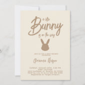 Invitation Animal Modern Cute Rabbit Baby shower (Devant)