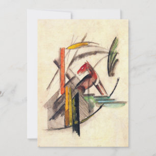 Invitation Animal par Franz Marc, Art Expressionniste Vintage