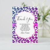 Invitation Animal, poster de animal, léopard, guépard merci (Debout devant)