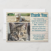 Invitation Animal Shelter Photo Template Thank You Cards (Devant)