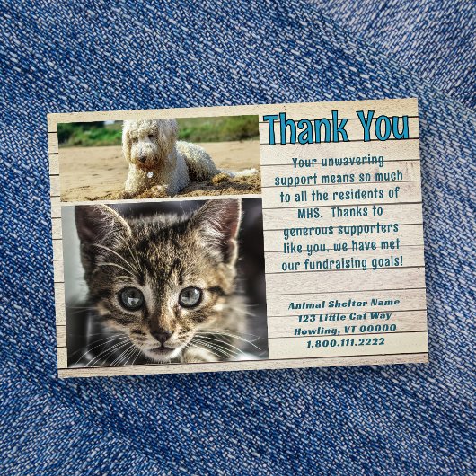 Invitation Animal Shelter Photo Template Thank You Cards