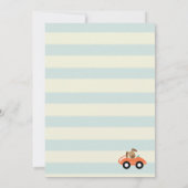 Invitation Animal Toy Train et avion Baby Boy Douche (Dos)