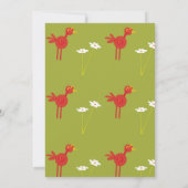 Invitation animale de fête d'anniversaire de (Dos)