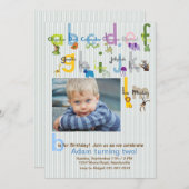 Invitation animale de fête d'anniversaire de la (Devant / Derrière)