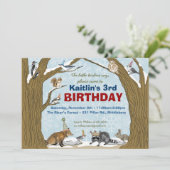 Invitation animale de partie de région boisée (Debout devant)