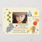 Invitation animale de photo d'amis (Devant / Derrière)