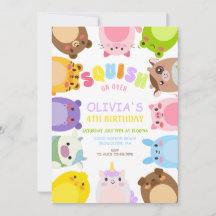 Animals Squish On Over rainbow  Birthday party