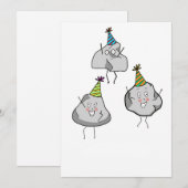 Invitation animateurs de fête, fête, thème amusant (Devant / Derrière)
