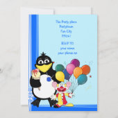 Invitation Animation pour enfants amusants fête d'anniversair (Dos)