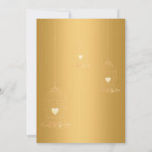 INVITATION ANIMATION RUSTIQUE BLANCHE MARINE GOLD STRIPE 2 MA (Dos)