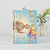 Invitation Animation style Birthday Card for Grandparents. (Debout devant)
