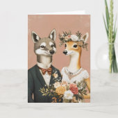 Invitation Animaux amusants Mariage (Devant)