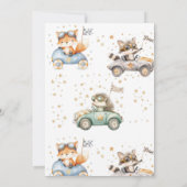 Invitation Animaux amusants Voitures de course 2e anniversair (Dos)