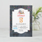 Invitation Animaux - Animaux Fête Anniversaire Garçon Fille (Debout devant)